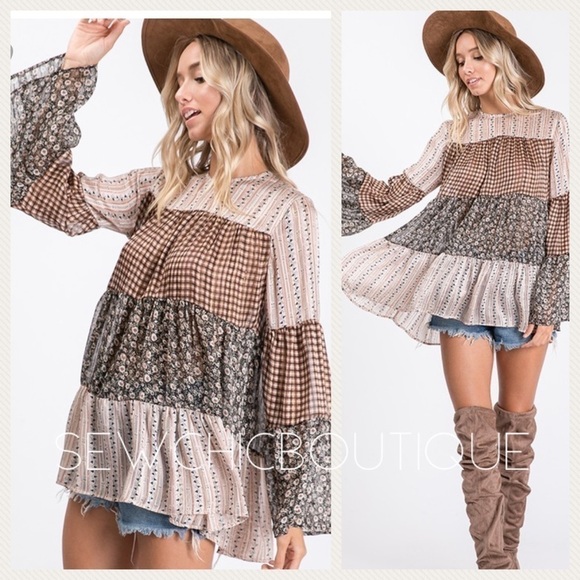 Sheer Woven Fabric Mix & Match Tunic - Picture 5 of 12